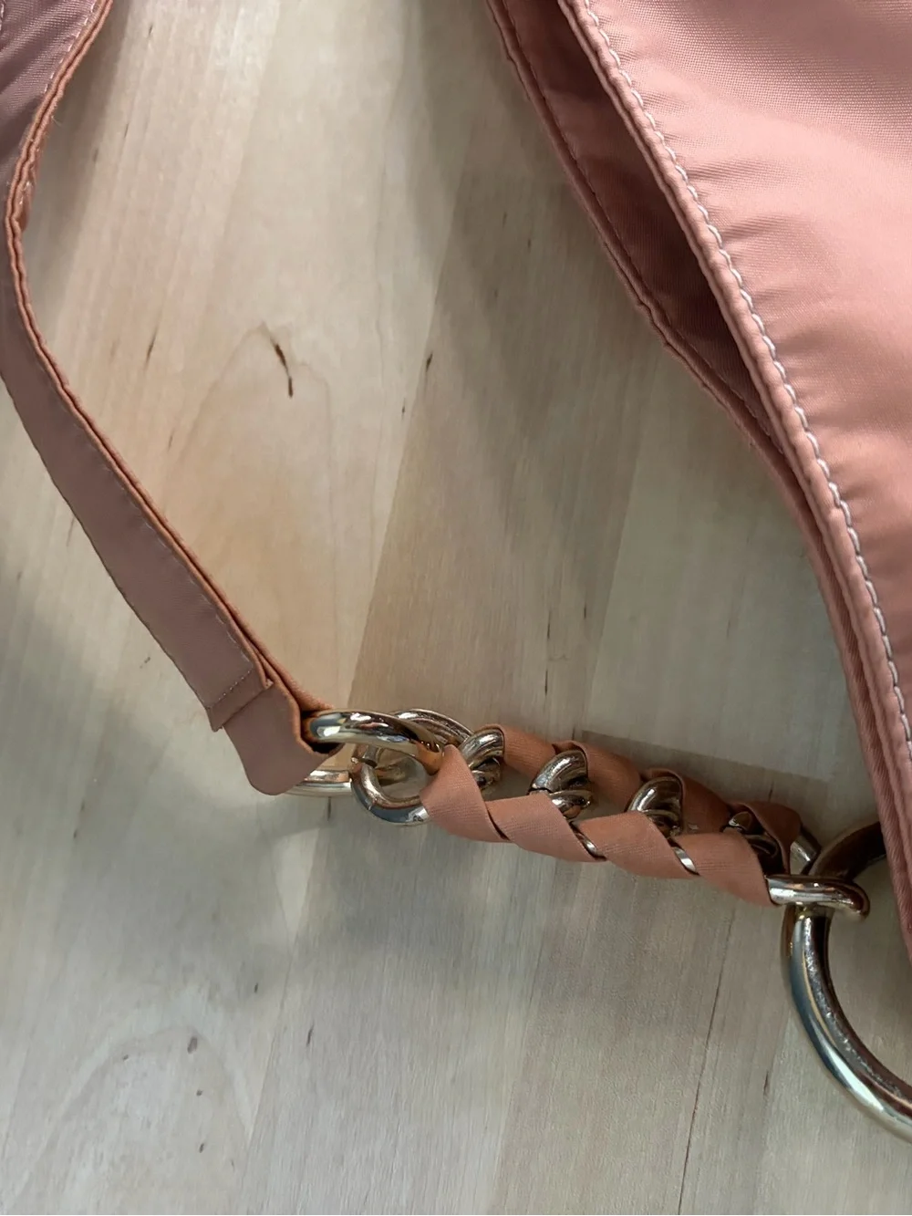 Vintage Deux Lux Pink Studded Hobo Shoulder Bag